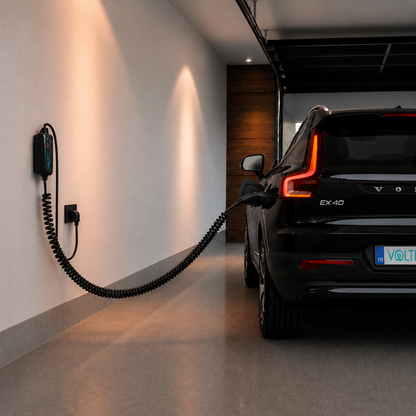 Volti Go Portatif EV Araç Şarj Cihazı 3 kW | Type 2 | 13A Monofaze Spiral Kablo