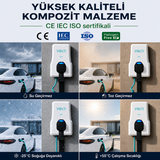 Volti Home Kurumsal Elektrikli Araç Şarj İstasyonu 22 kW | Type 2 | 32A | 380V Trifaze Düz Kablolu