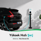 Volti Home Kurumsal Elektrikli Araç Şarj İstasyonu 22 kW | Type 2 | 32A | 380V Trifaze Düz Kablolu